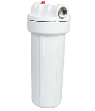 white inline water filter