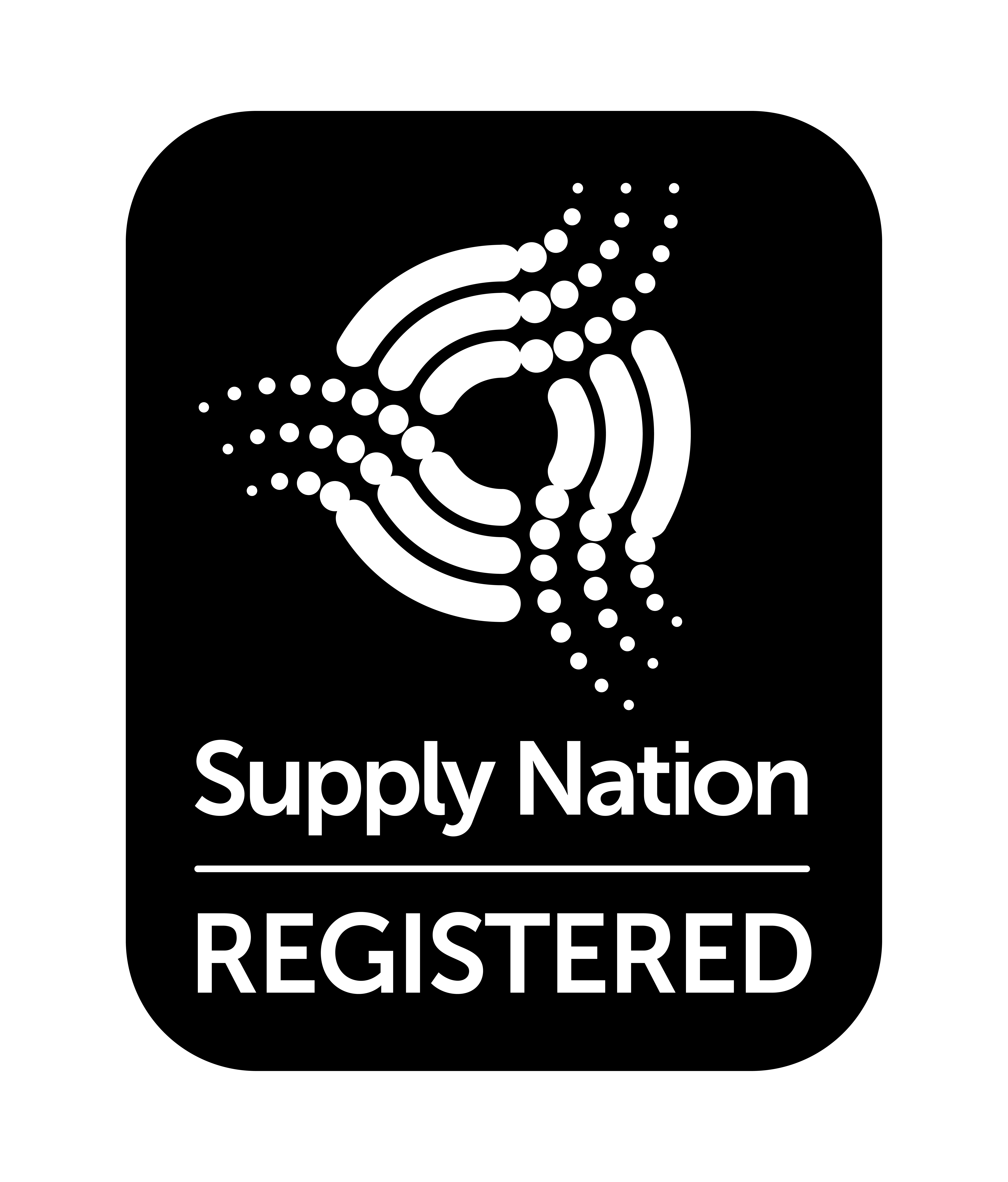 Supply Nation Registered logo black
